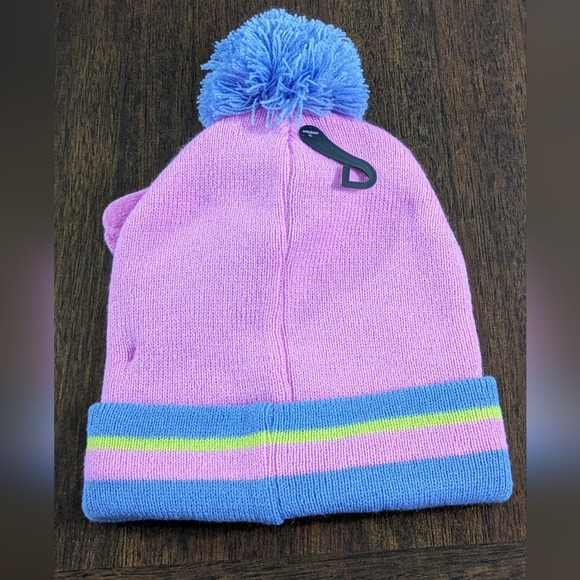 Paw Patrol Nickelodeon Toddler Girls Pom Pom Beanie Winter Hat & Mittens Set - Picture 2 of 2